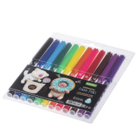 Фломастеры  12цв "Hatber. Кофейные коты" вентилир.колпачок