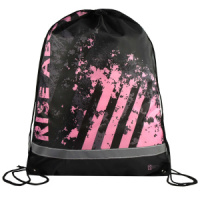 Мешок для обуви 1 отд, 360*480 светоотр. "Дерзкий розовый"