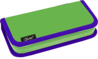 Пенал 1 отд. (190*110) Салатовый-фиолетовый, ткань