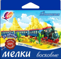 Мелки восковые масляные ЛУЧ "Фантазия" 24цв. 9,5*90мм