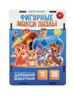 Пазлы МАКСИ деревянные  36 элементов 140*100мм "Домашние животные"
