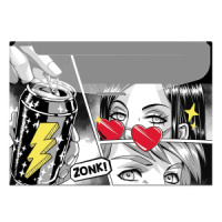 Конверт на клапане А4 Герои аниме комикс, 33*23,5см, 1 отд., пластик