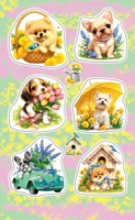 Наклейки детские 15*9см  "Собачки" Наклейки детские 15*9см  "Собачки"