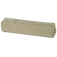 Пенал-косметичка (190*40*40) молния, ткань, "Ретро" бежевый