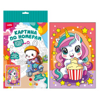 Картина по номерам на картоне 20*30см "Единорожка"
