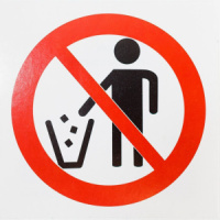 Наклейка информационная "Не сорить"