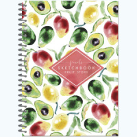 Скетчбук 145*200мм  60л., гребень, 100гр/м2, "Акварельные Истории" жёсткая подложка