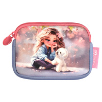 Кошелек для банкнот и монет Феникс+ "Блондинка с собачкой" 12*9*1,8см, неопрен, молния