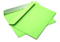 Конверт 162*229мм силик.лента, зеленый, 120гр