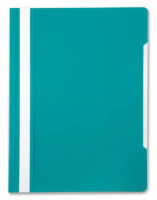 Скоросшив. пласт. прозр. верх.  бирюзовый, 0.12/0.16