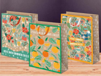 Пакет подар. бум. новогодн. крафт 32*26*13см 157 гр/м "С Новым годом" ассорти