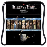 Мешок для обуви 1 отд, 340*470, карман "Атака Титанов. Сезон 4"