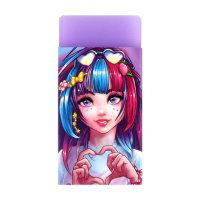 Ластик Феникс+ "Романтичные девушки" ассорти, 2,5*5*1см