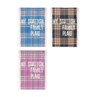 Блокнот А7  40л скоба "Шотландка" клетка, ассорти