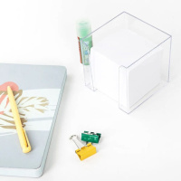 Подставка под бумажный блок (90*90*90мм) прозрачная
