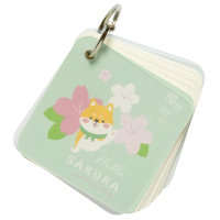 Карточки д/записи иностр. слов 70*70мм 60 листов., Корги,  кольцо, 4 вида