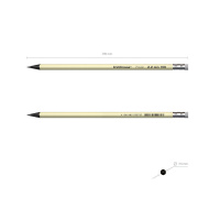 Карандаш Pastel НВ пластиковый с ластиком, тубус