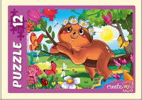 Пазлы   12 элементов  175*130мм. "Волшебный мир" 4 дизайна