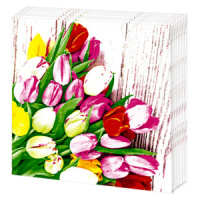 Салфетка "Тюльпаны" 33*33см, 20 шт., 2-х слойная