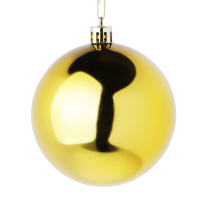 Набор елочных шаров  8 см, 6 шт., фиолетовый/золото, пластик, в тубе