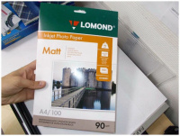 Фотобумага INK JET LOMOND А4 90г, 100л, матовая, одностороняя
